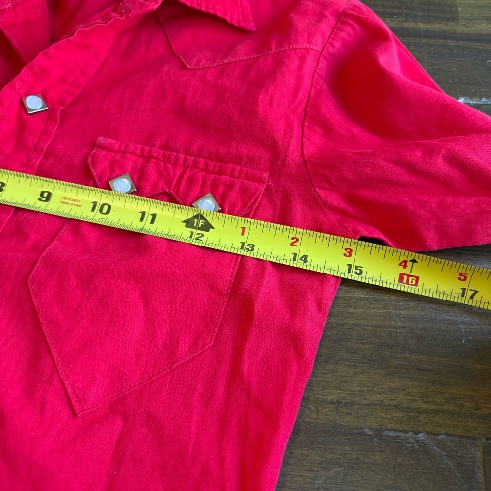 Vintage kids western snap button down shirt Made in Japan Red - Picture 4 of 6
